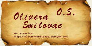 Olivera Smilovac vizit kartica